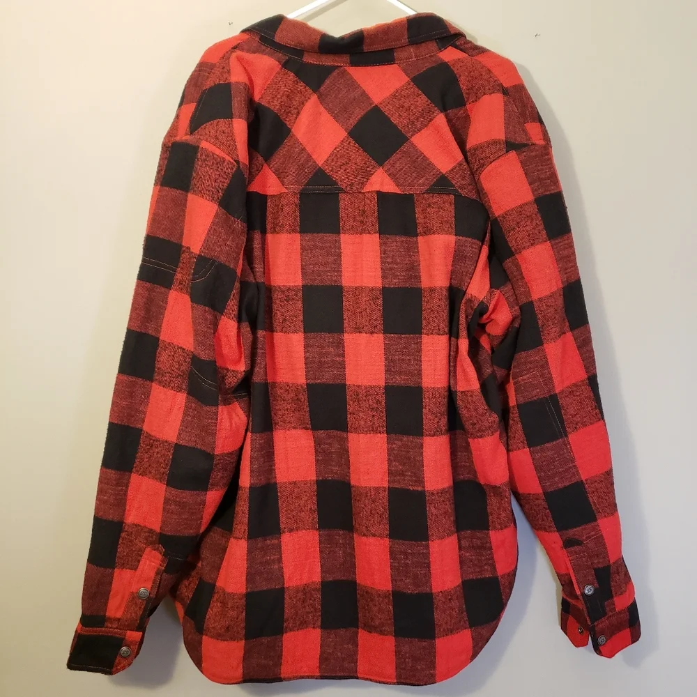 Women's Armoured Motorcycle Riding Shirt Red Flannel 2X Speed & Strength - Picture 2 of 9